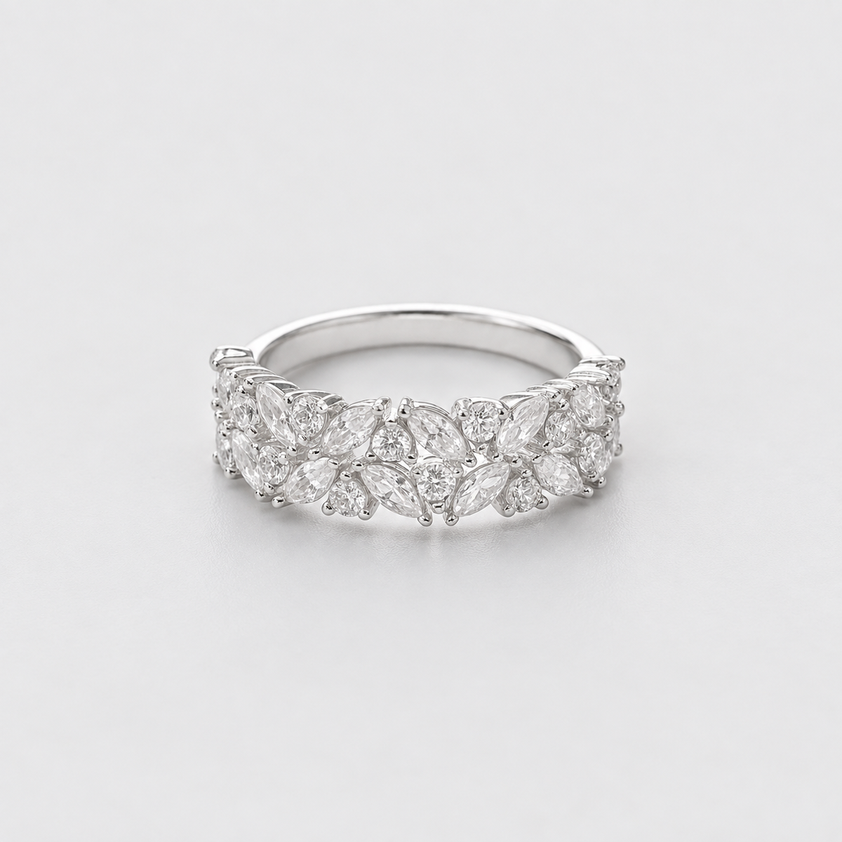 1.8 Ct. Lab Grown Diamond Multi Cut Cluster Ring (EF/VVS-VS)