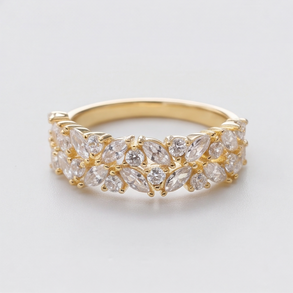 1.80 Ct. Lab Grown Diamond Multi Cut Cluster Ring (EF-VS)