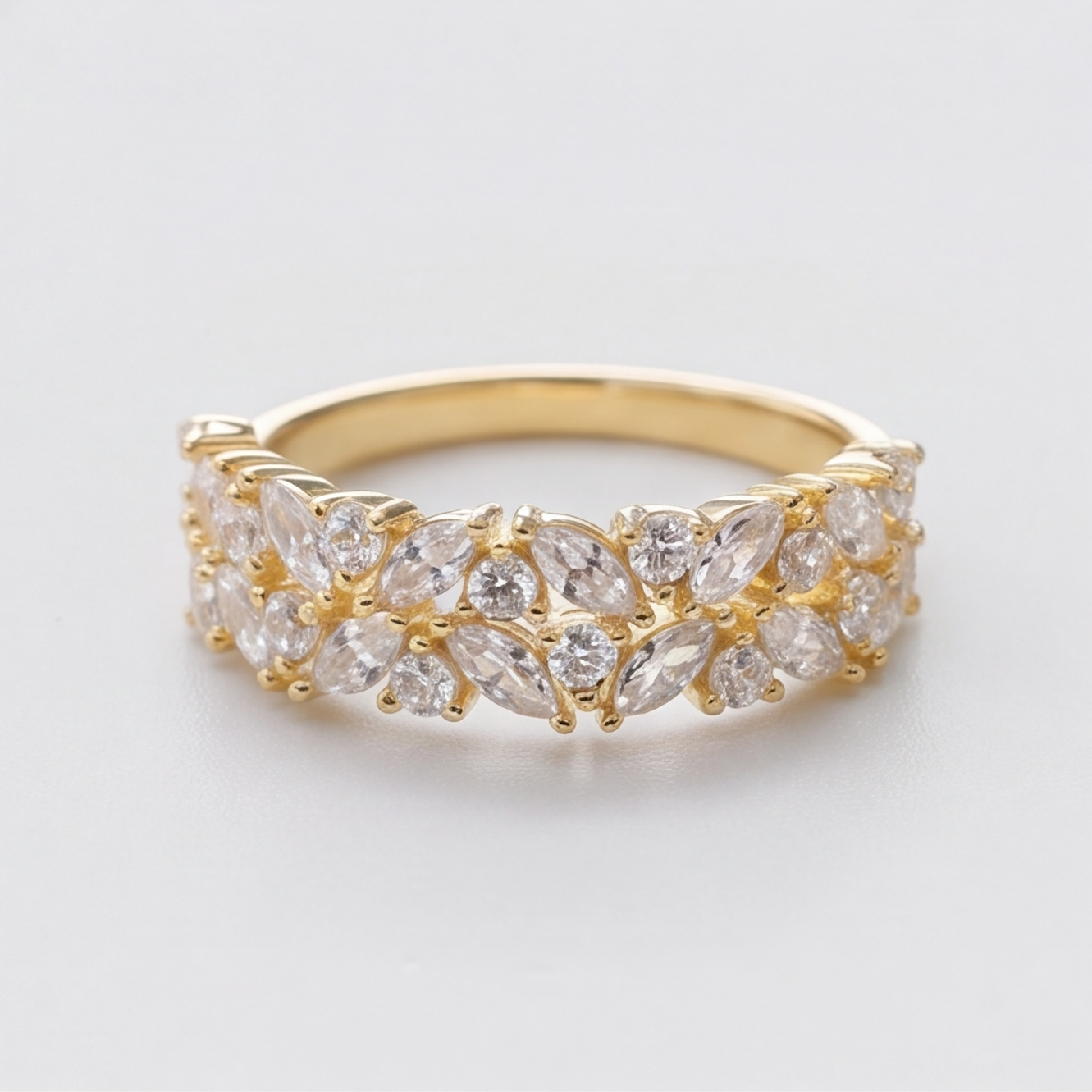 1.80 Ct. Lab Grown Diamond Multi Cut Cluster Ring (EF-VS)