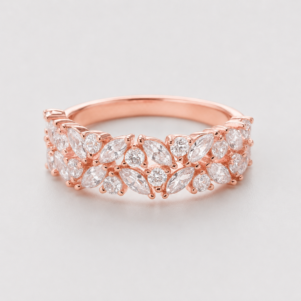 1.80 Ct. Lab Grown Diamond Multi Cut Cluster Ring (EF-VS)