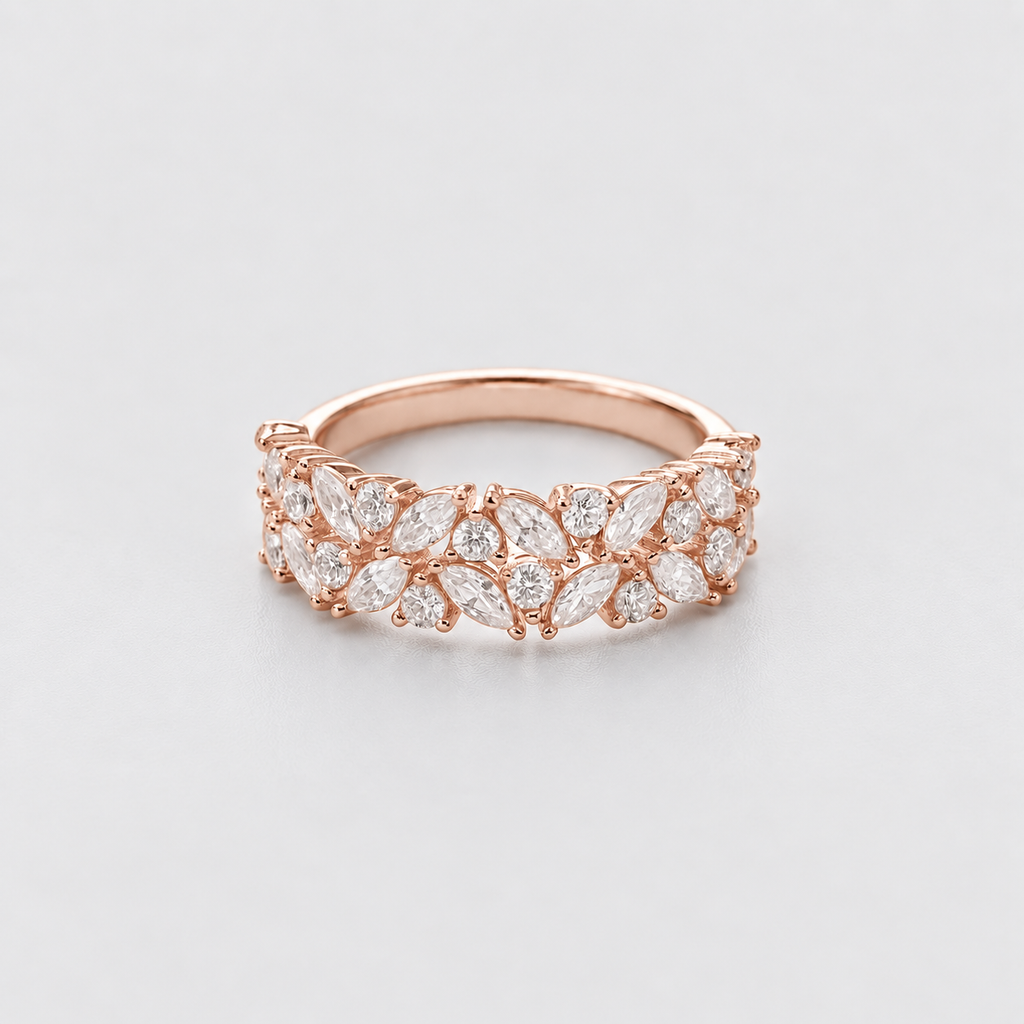 1.8 Ct. Lab Grown Diamond Multi Cut Cluster Ring (EF/VVS-VS)