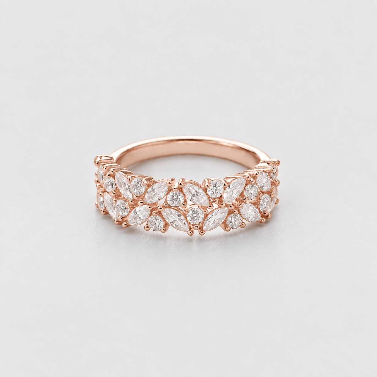 1.8 Ct. Lab Grown Diamond Multi Cut Cluster Ring (EF/VVS-VS)