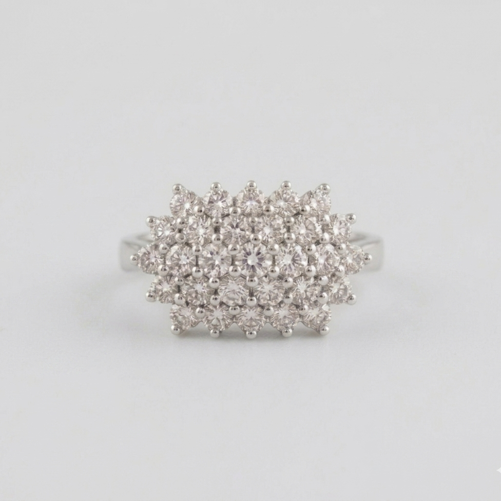 1.50 Ct. Designer Cluster Ring in Lab-Grown Diamond (VS-EF)