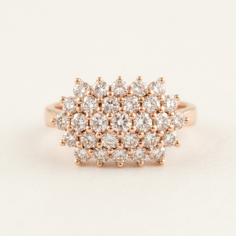 1.50 Ct. Designer Cluster Ring in Lab-Grown Diamond (VS-EF)