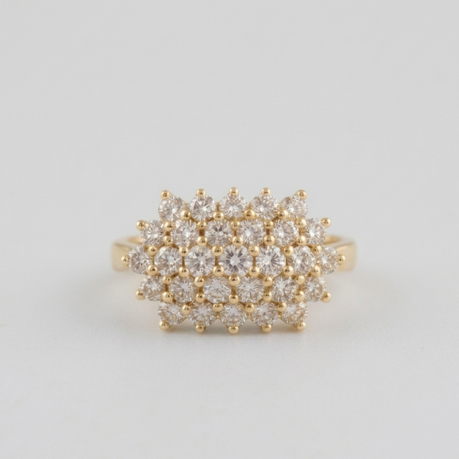 1.50 Ct. Designer Cluster Ring in Lab-Grown Diamond (VS-EF)