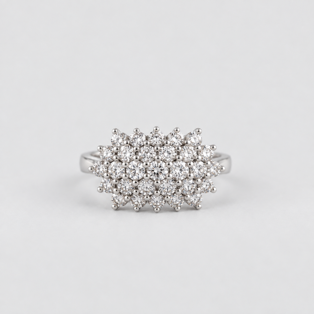 1.50 Ct. Designer Cluster Ring in Lab-Grown Diamond (EF/VVS-VS)