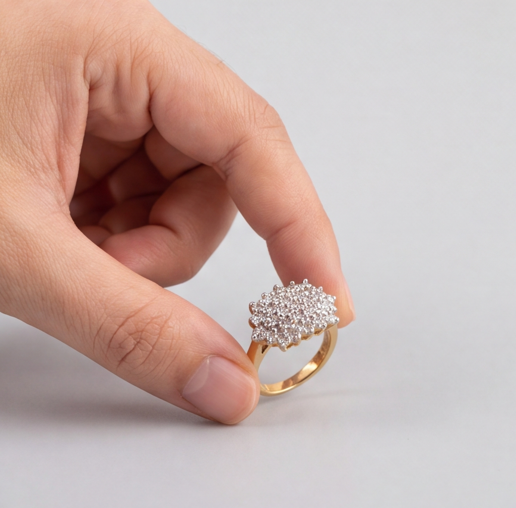 1.50 Ct. Designer Cluster Ring in Lab-Grown Diamond (VS-EF)