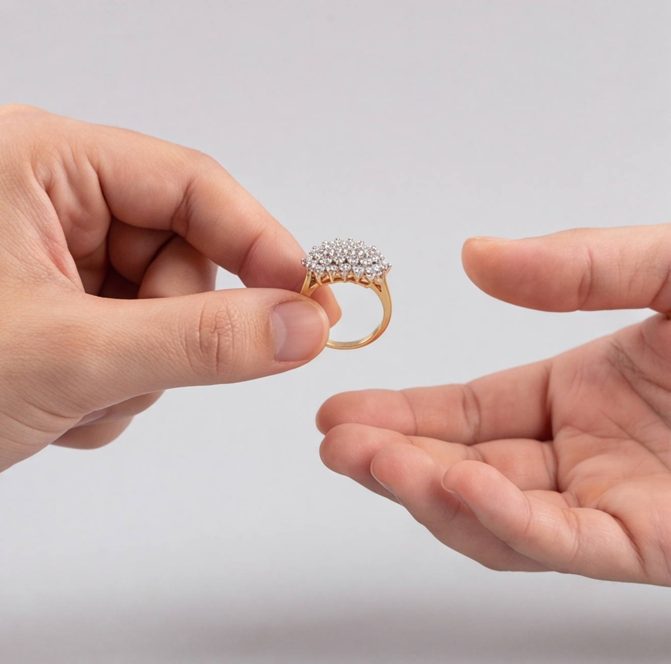 1.50 Ct. Designer Cluster Ring in Lab-Grown Diamond (VS-EF)