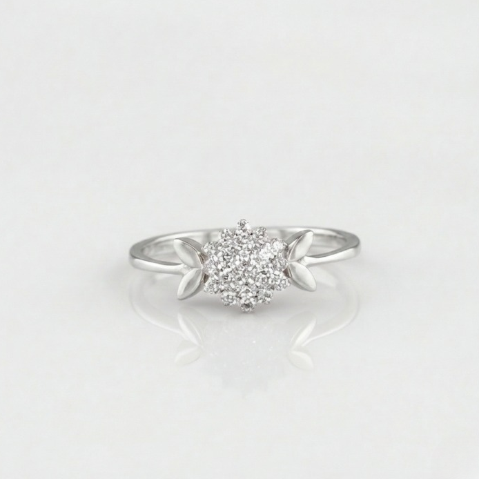 0.30 Ct. Lab Grown Diamond Round Cut Cluster Ring (VS-EF)