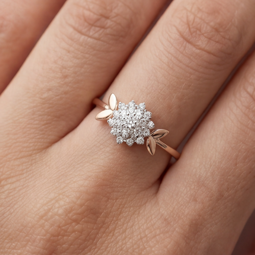 0.30 Ct. Lab Grown Diamond Round Cut Cluster Ring (VS-EF)