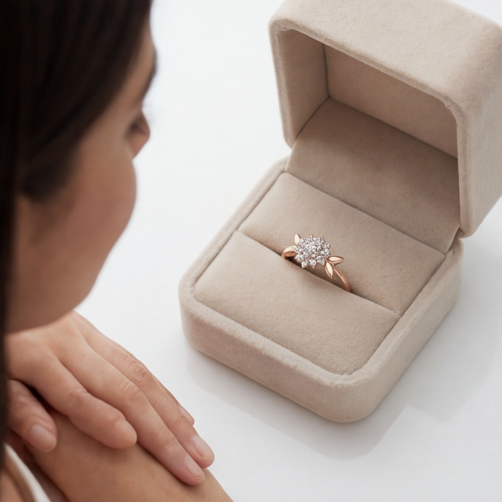 0.30 Ct. Lab Grown Diamond Round Cut Cluster Ring (VS-EF)