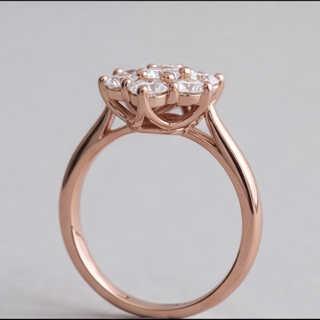 Lab Grown Diamond Cluster Ring 0.30 Ct (VS-EF