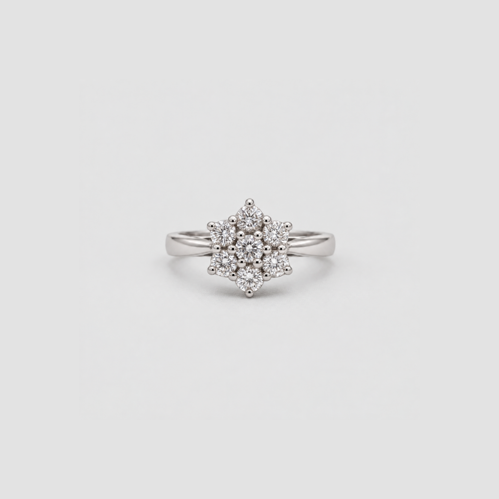 Lab Grown Diamond Cluster Ring 0.30 Ct (EF/VVS-VS)