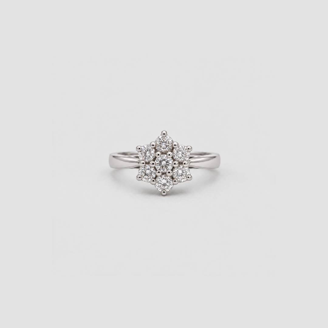 Lab Grown Diamond Cluster Ring 0.30 Ct (EF/VVS-VS)