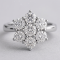 Lab Grown Diamond Cluster Ring 0.30 Ct (VS-EF