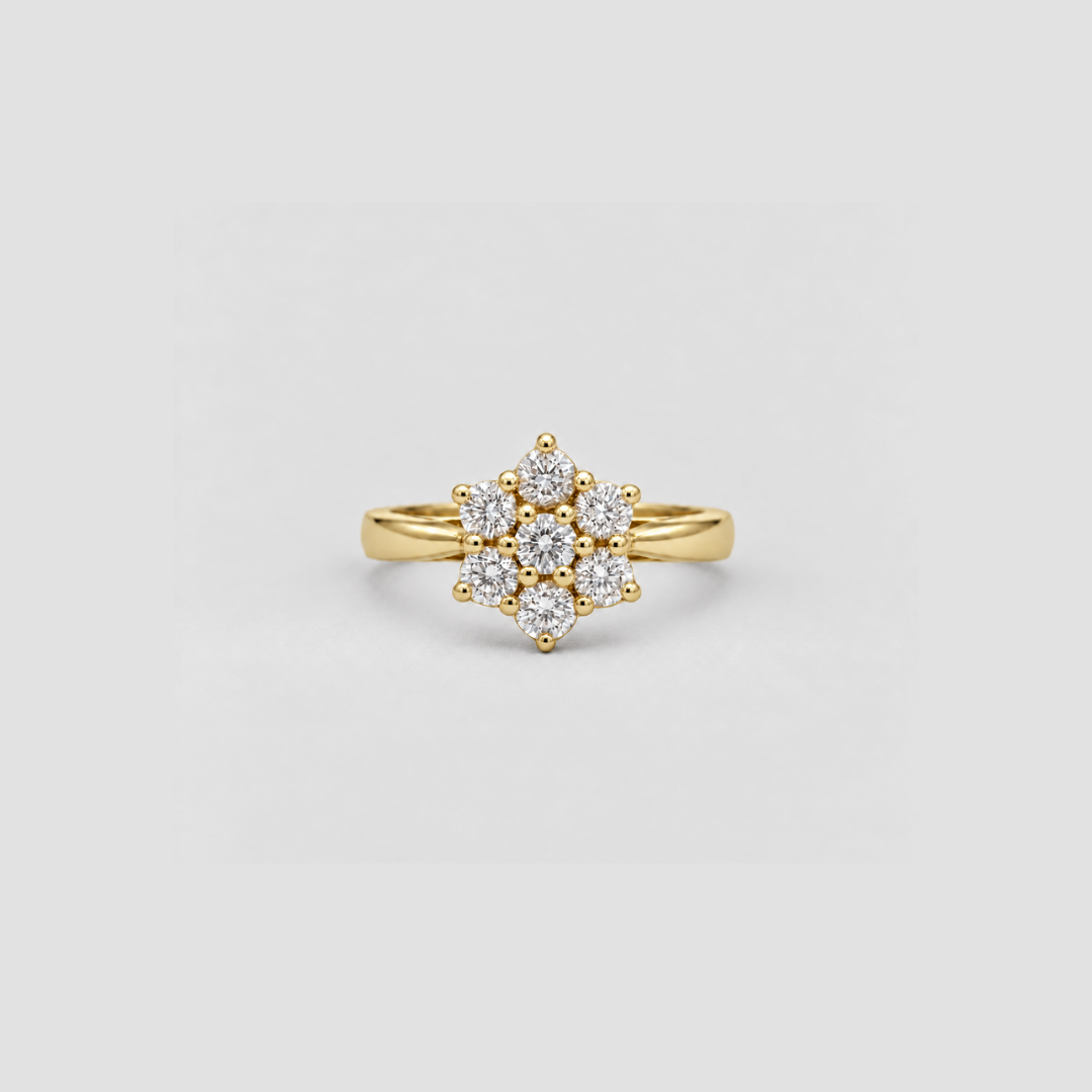 Lab Grown Diamond Cluster Ring 0.30 Ct (EF/VVS-VS)