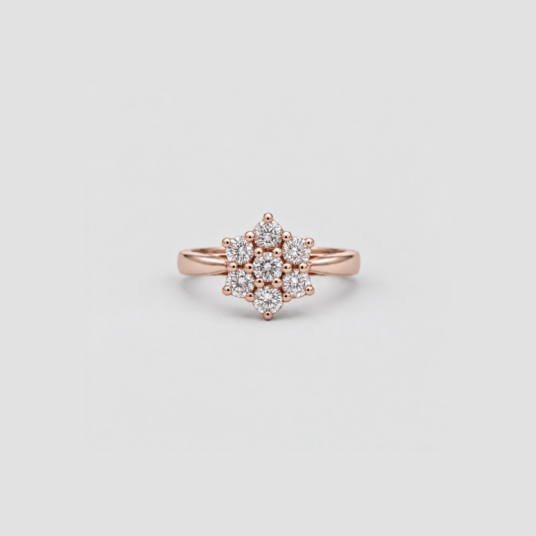 Lab Grown Diamond Cluster Ring 0.30 Ct (EF/VVS-VS)