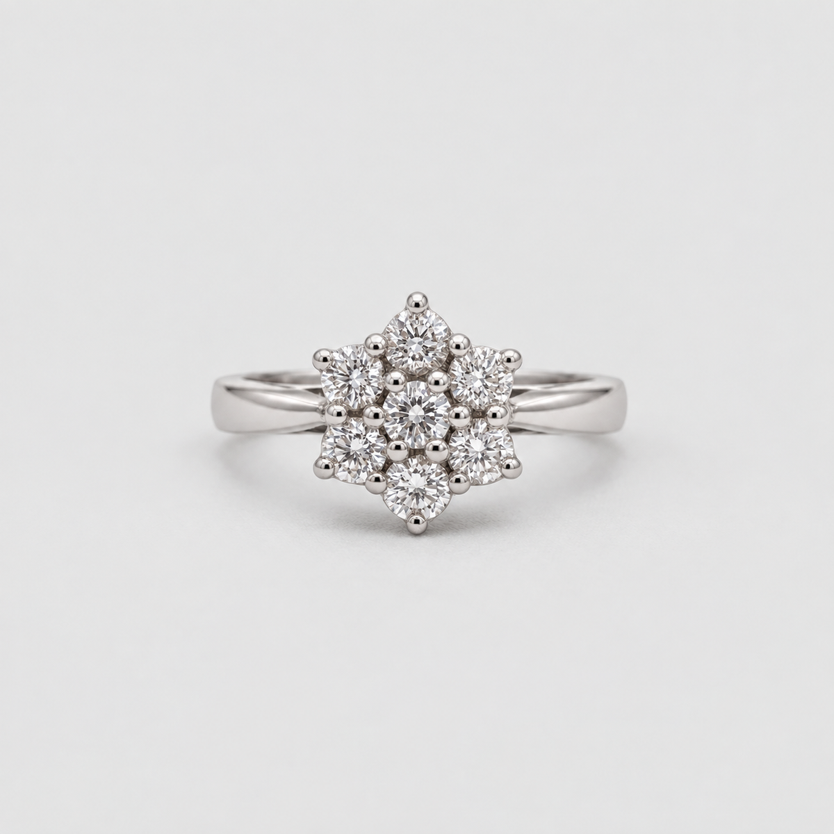 Lab Grown Diamond Cluster Round Cut Ring 0.60 Ct. (EF/VVS-VS)