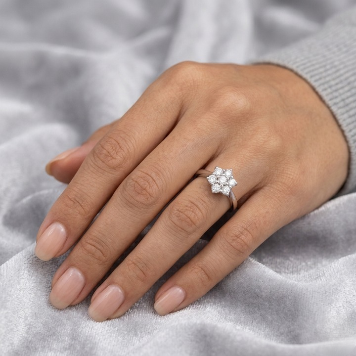 Lab Grown Diamond Cluster Ring (VS-EF) 0.20 Ct.