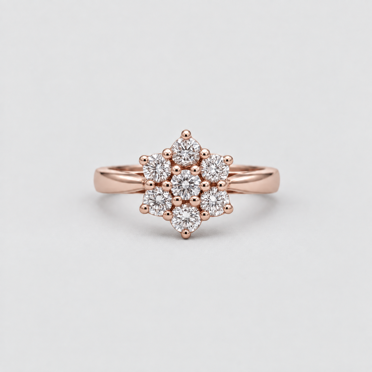 Lab Grown Diamond Cluster Round Cut Ring 0.60 Ct. (EF/VVS-VS)