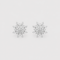 0.80 Ct. Lab Grown Diamond Round Cut Cluster Earrings (EF-VS)