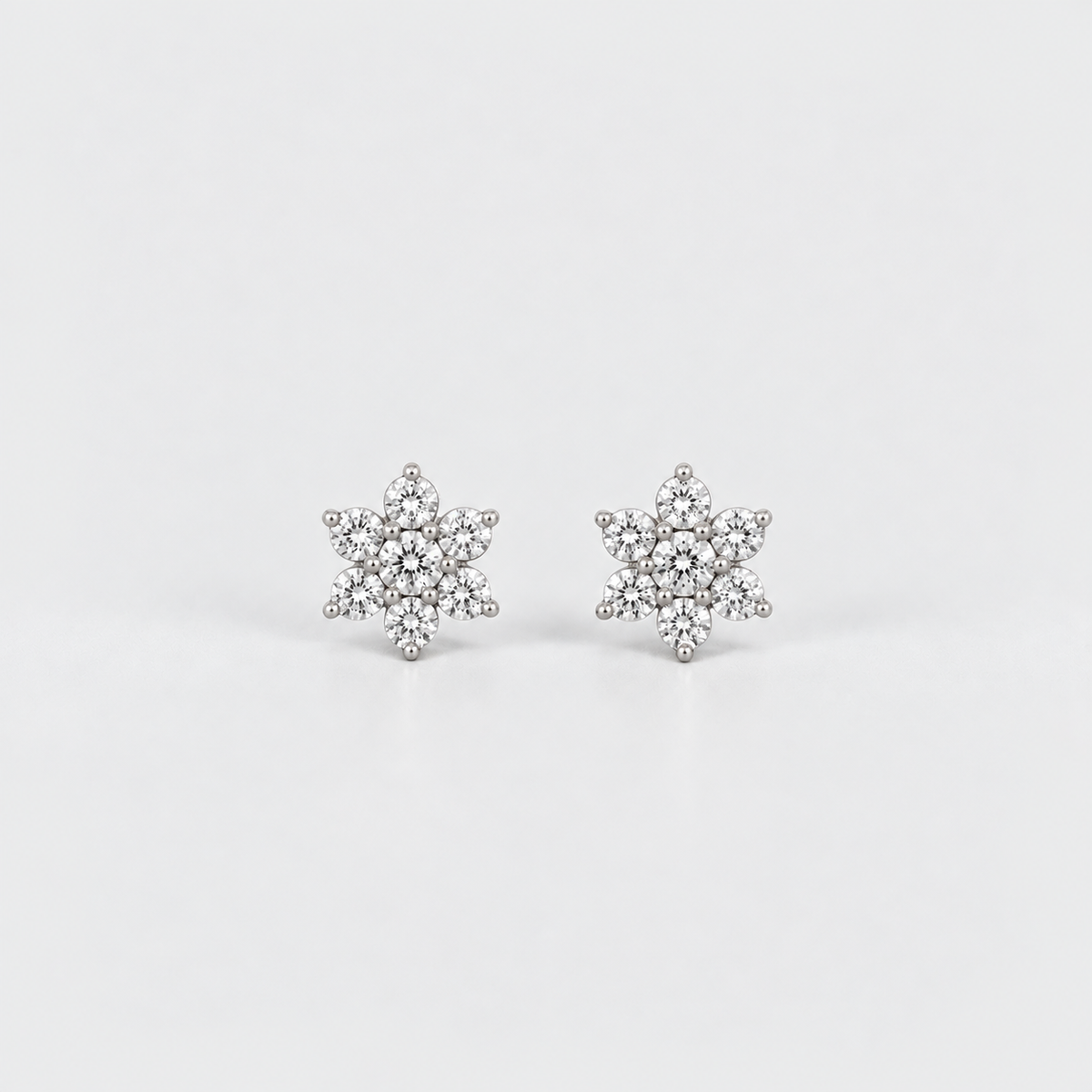 Lab Grown Diamond Round Cut Cluster Earrings 0.30 Ct. (EF/VVS-VS)