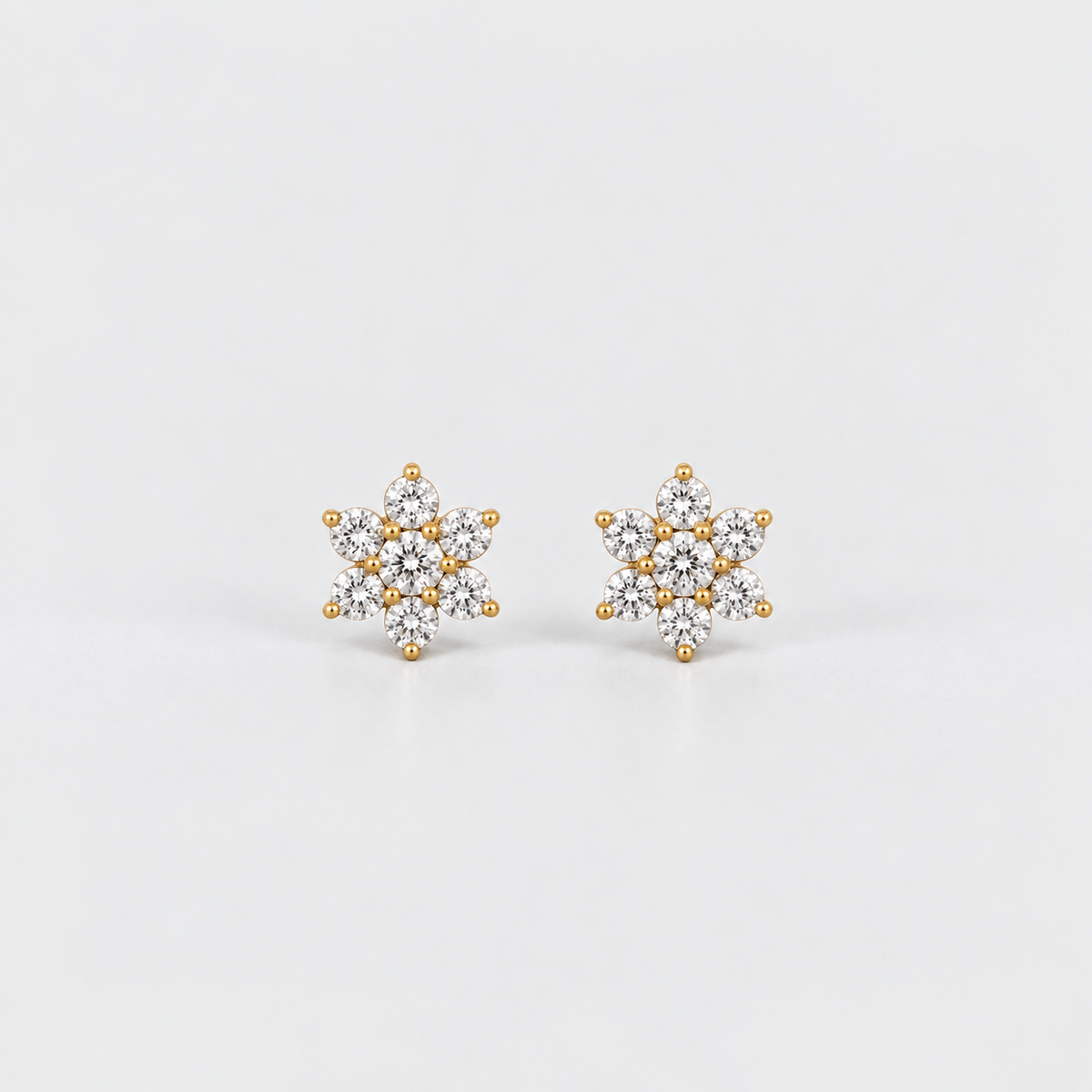 Lab Grown Diamond Round Cut Cluster Earrings 0.30 Ct. (EF/VVS-VS)