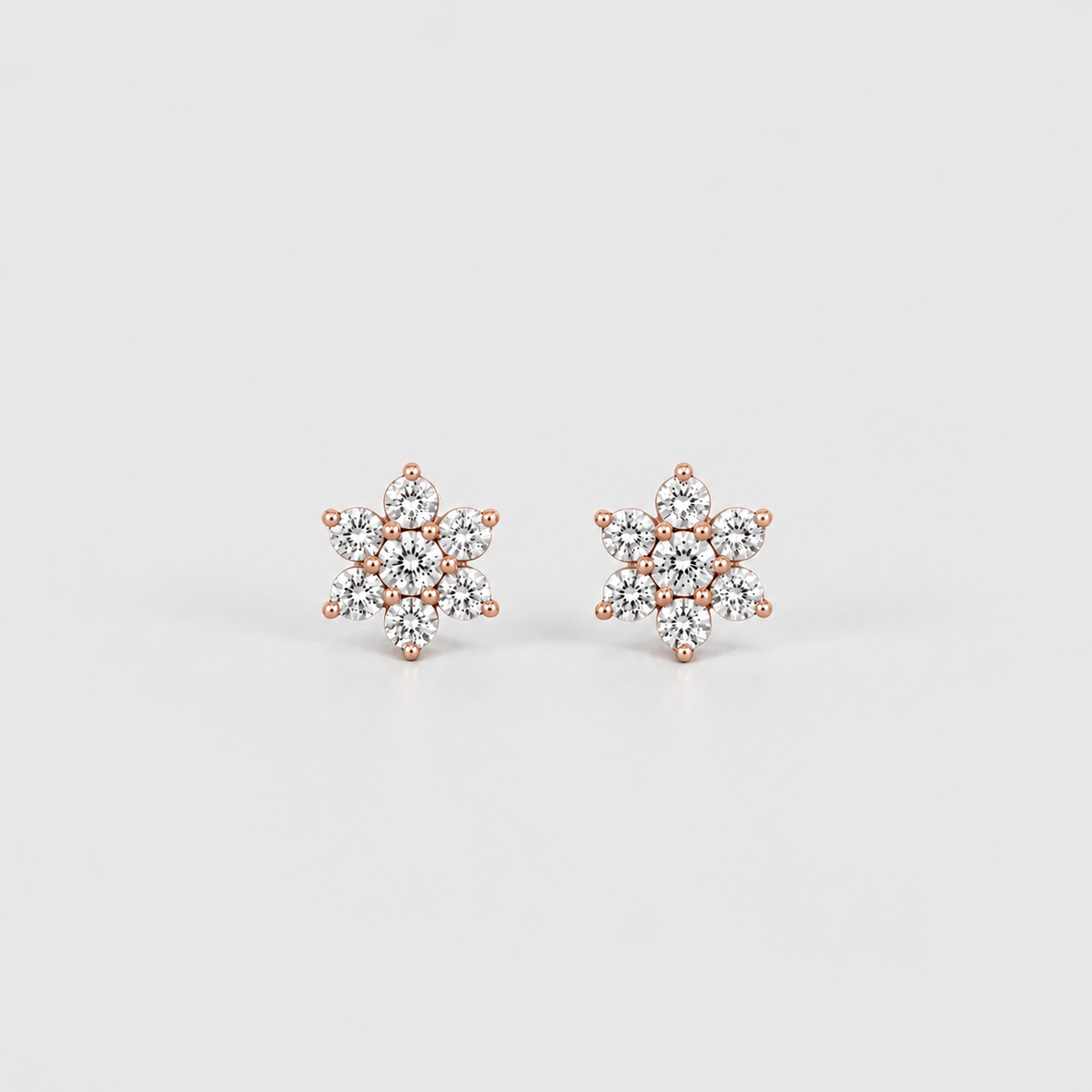 Lab Grown Diamond Round Cut Cluster Earrings 0.30 Ct. (EF/VVS-VS)
