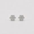 Lab Grown Diamond Round Cut 0.50 Ct. Cluster Studs Earrings (VS-EF)