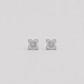 Round Cut Lab Grown Diamond Cluster Stud Earrings 0.30 Ct. (VS-EF)