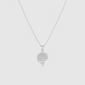 Lab Grown Diamond Round Cut Cluster Pendant Necklace 0.55 Ct. (VS-EF)