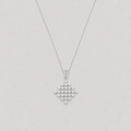 Lab Grown Diamond Round Cut 0.55 Ct. Cluster Pendant Necklace (VS-EF)
