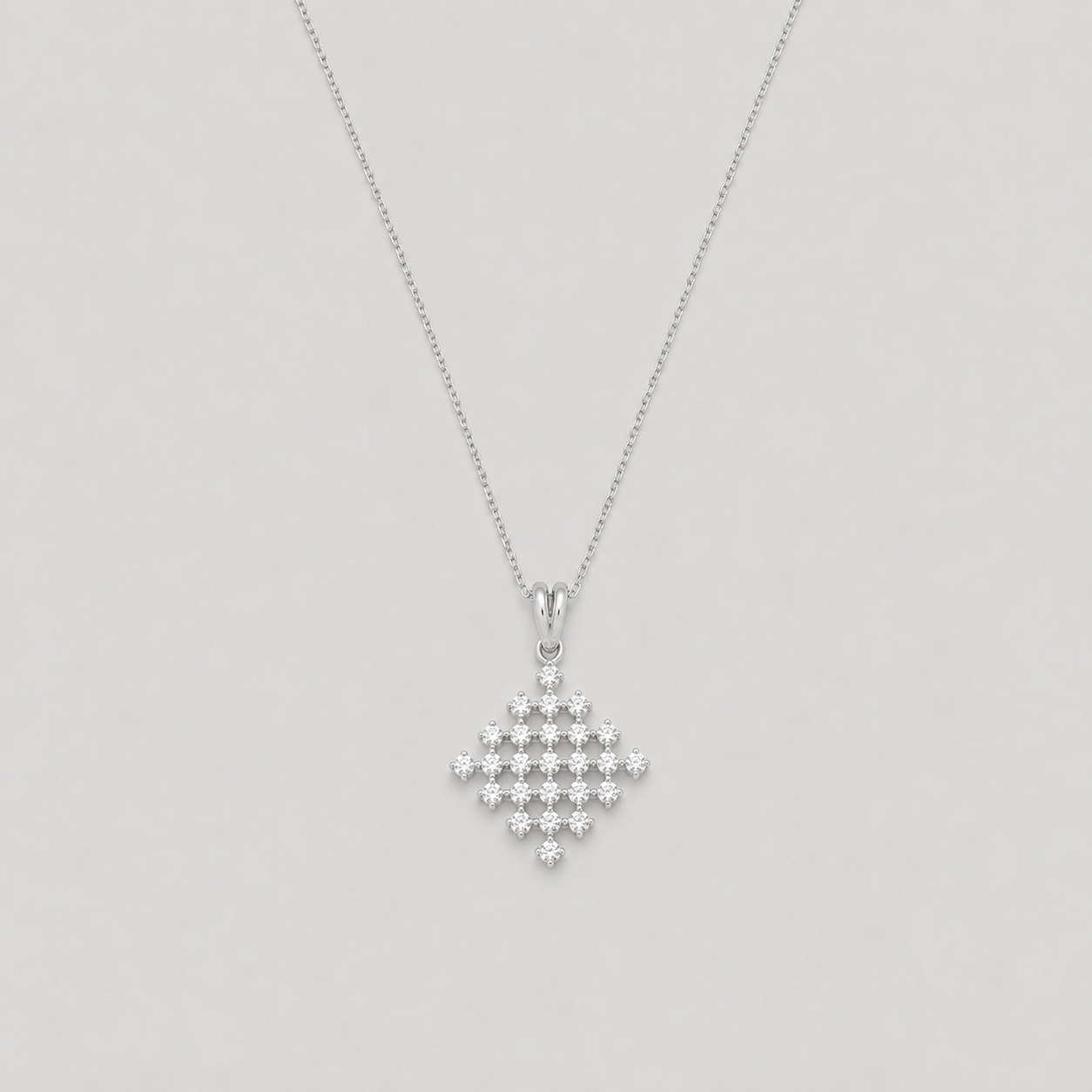 Lab Grown Diamond Round Cut 0.55 Ct. Cluster Pendant Necklace (VS-EF)