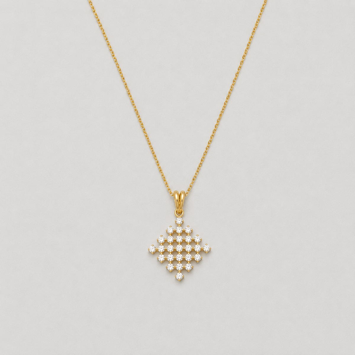 Lab Grown Diamond Round Cut 0.55 Ct. Cluster Pendant Necklace (VS-EF)