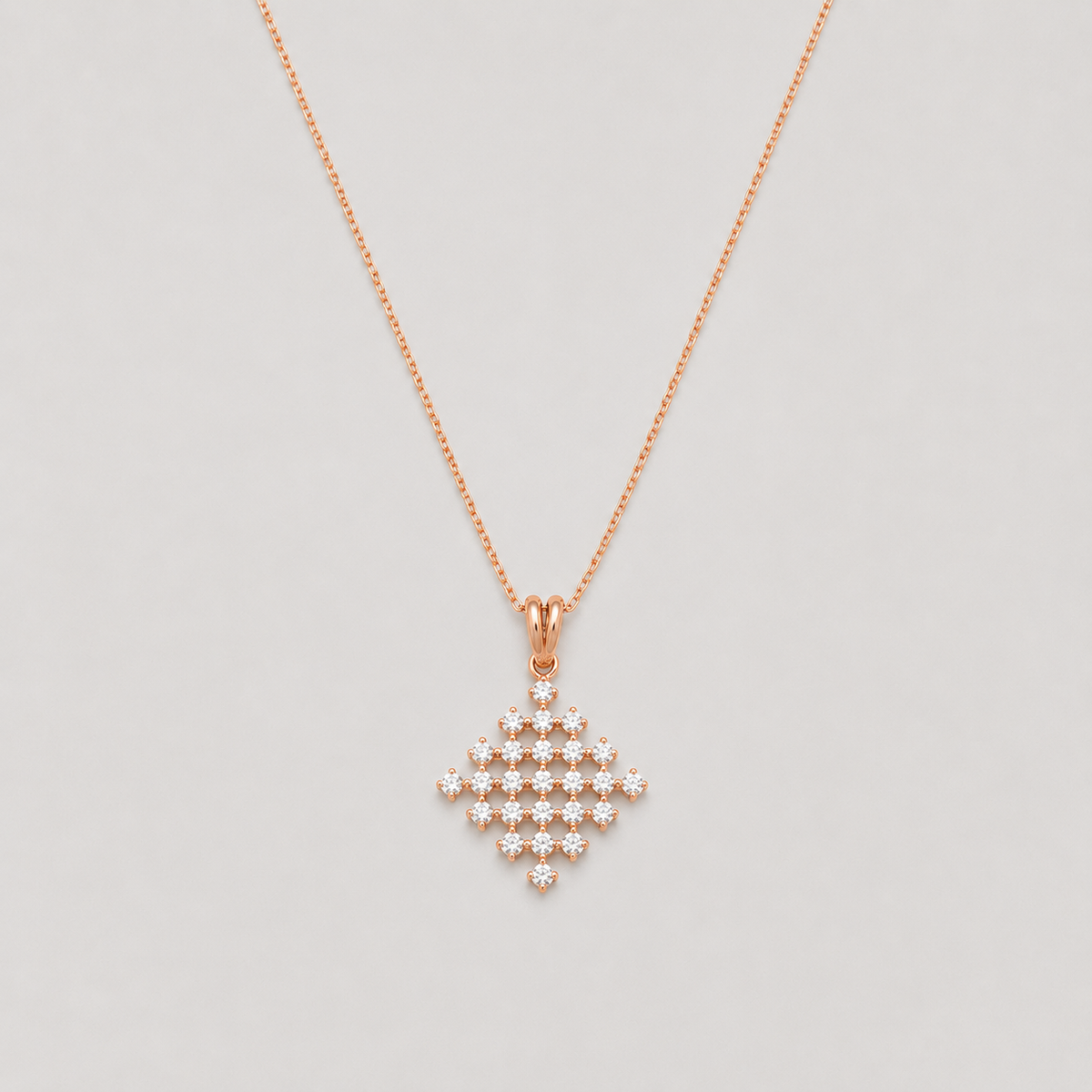 Lab Grown Diamond Round Cut 0.55 Ct. Cluster Pendant Necklace (VS-EF)