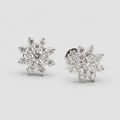 0.80 Ct. Lab-Grown Diamond Round cut Cluster Earrings (EF-VS)