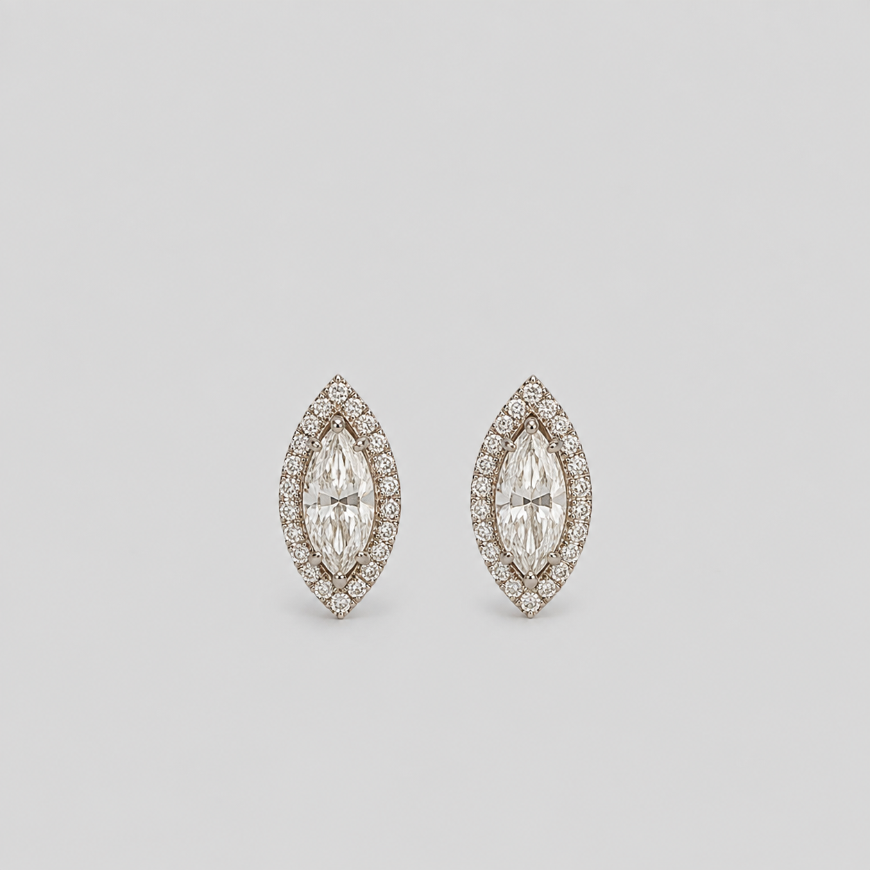 2.10 Ct. Lab-Grown Diamond Marquise Cut Cluster Earrings (EF-VS)
