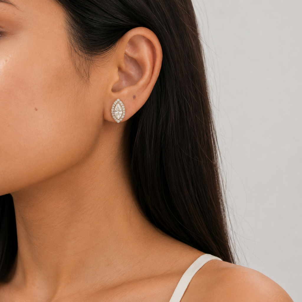 2.10 Ct. Lab-Grown Diamond Marquise Cut Cluster Earrings (EF-VS)