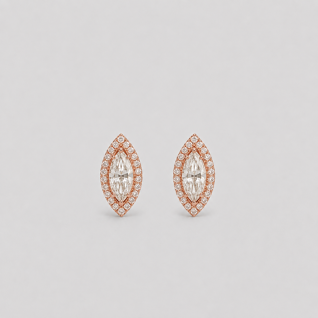 2.10 Ct. Lab-Grown Diamond Marquise Cut Cluster Earrings (EF-VS)