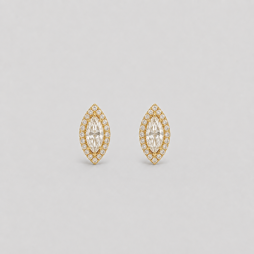2.10 Ct. Lab-Grown Diamond Marquise Cut Cluster Earrings (EF-VS)