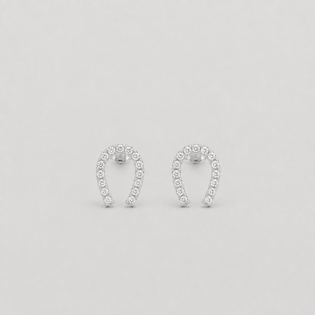 0.30 Ct. Lab-Grown Diamond Round Cut Horseshoe Earrings (EF-VS)