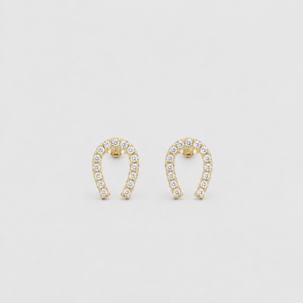 Lab-Grown Diamond Round Cut Horseshoe Earrings 0.50 Ct. (EF/VVS-VS)