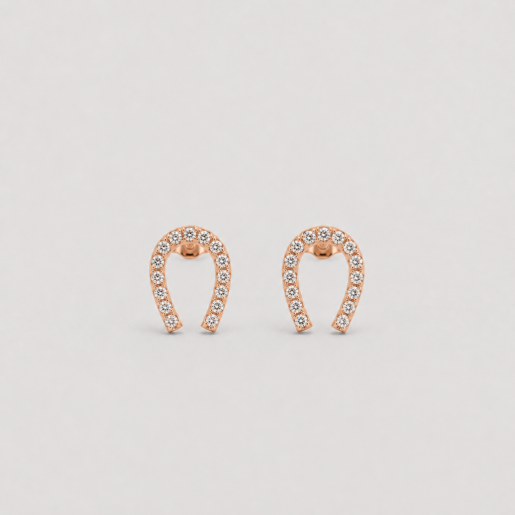 0.30 Ct. Lab-Grown Diamond Round Cut Horseshoe Earrings (EF-VS)