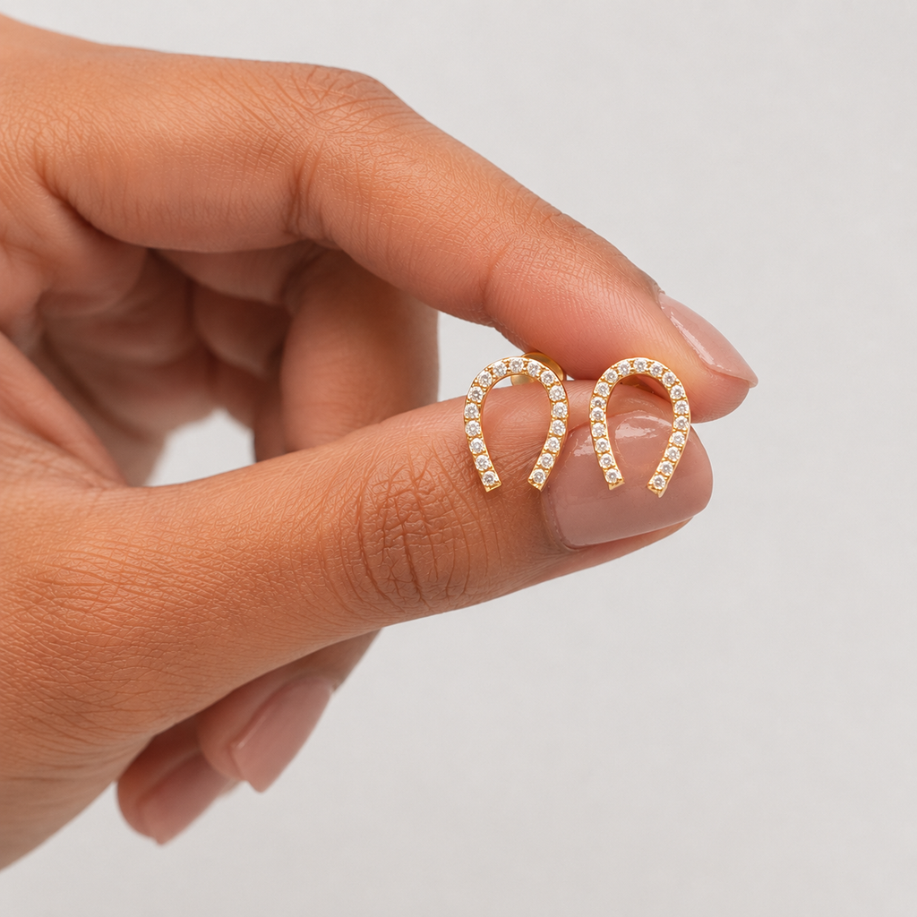 0.30 Ct. Lab-Grown Diamond Round Cut Horseshoe Earrings (EF-VS)