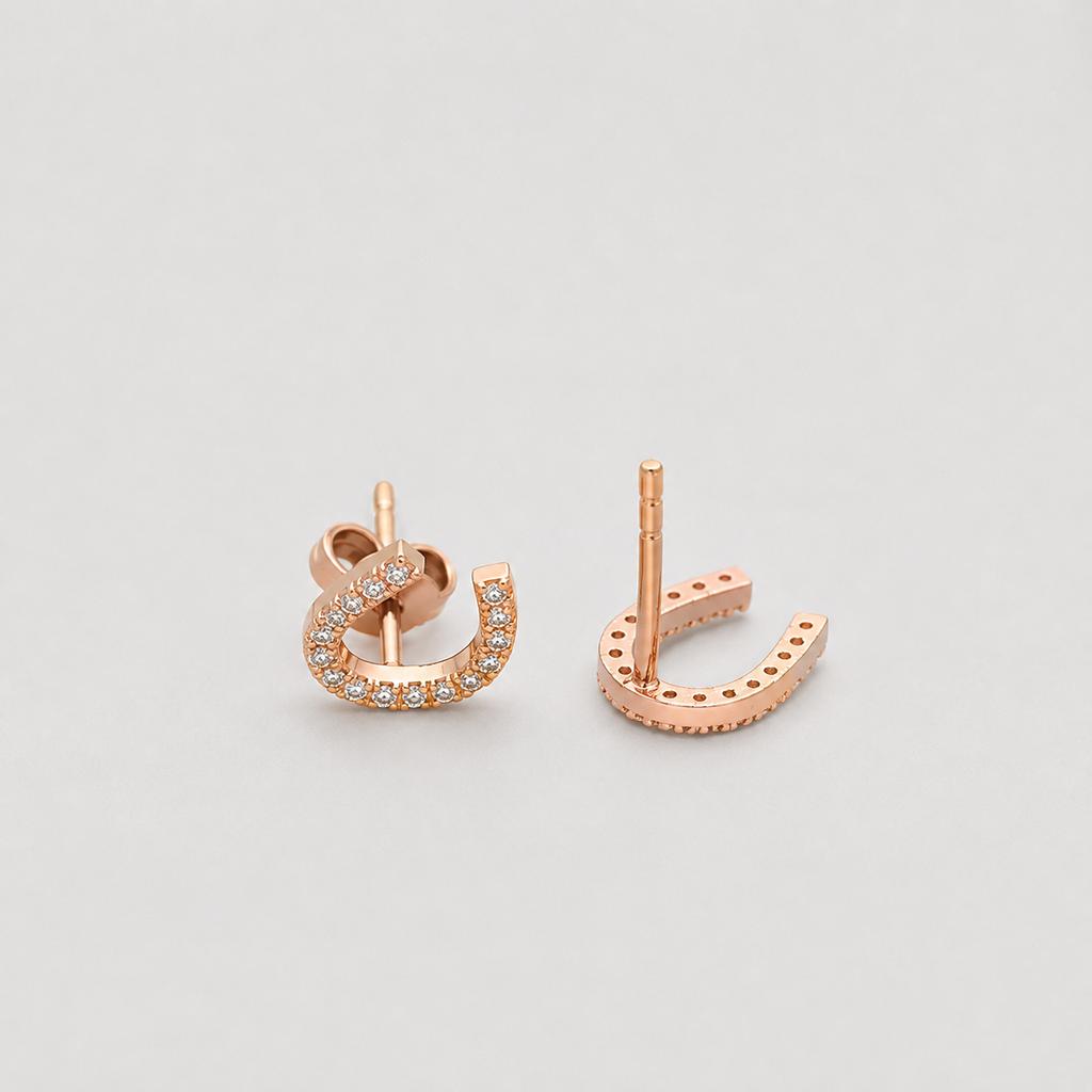 0.30 Ct. Lab-Grown Diamond Round Cut Horseshoe Earrings (EF-VS)