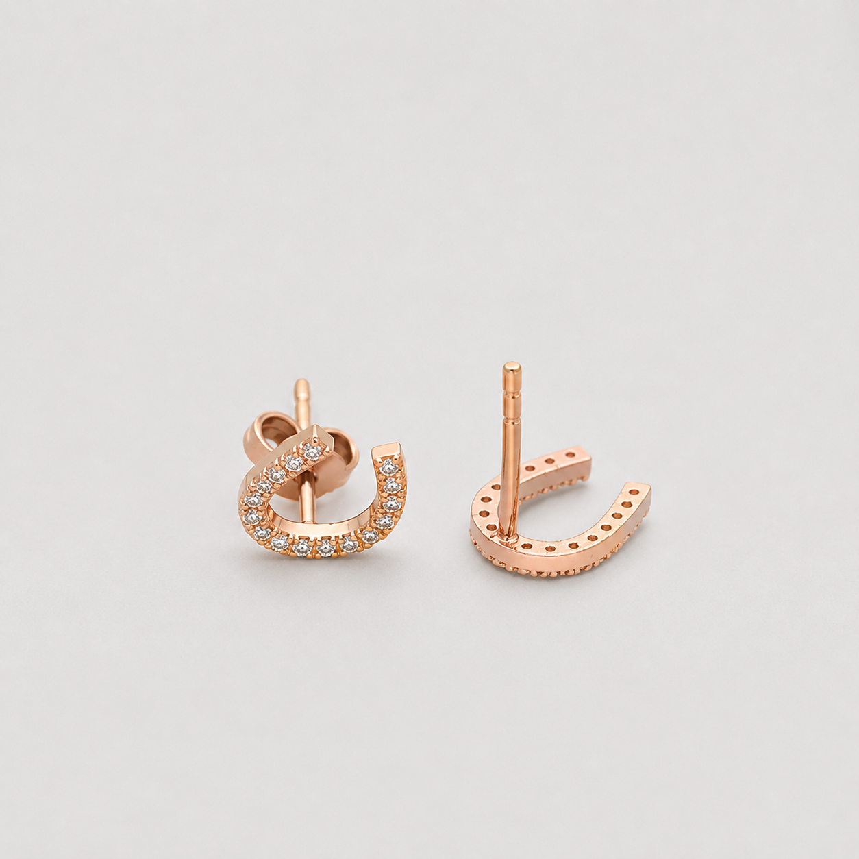 0.30 Ct. Lab-Grown Diamond Round Cut Horseshoe Earrings (EF-VS)