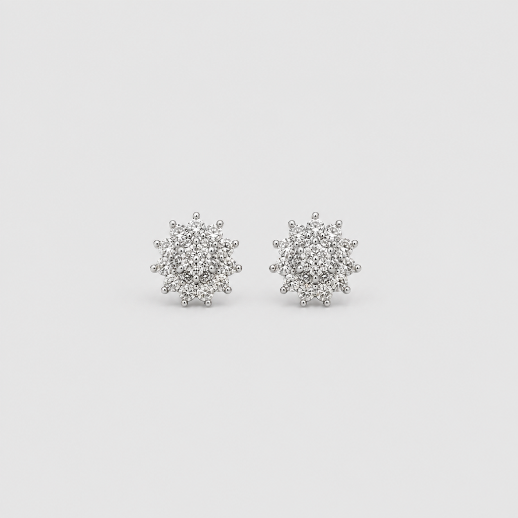 Lab-Grown Diamond Round Cut 0.30 Ct. Cluster Earrings (EF/VVS-VS)
