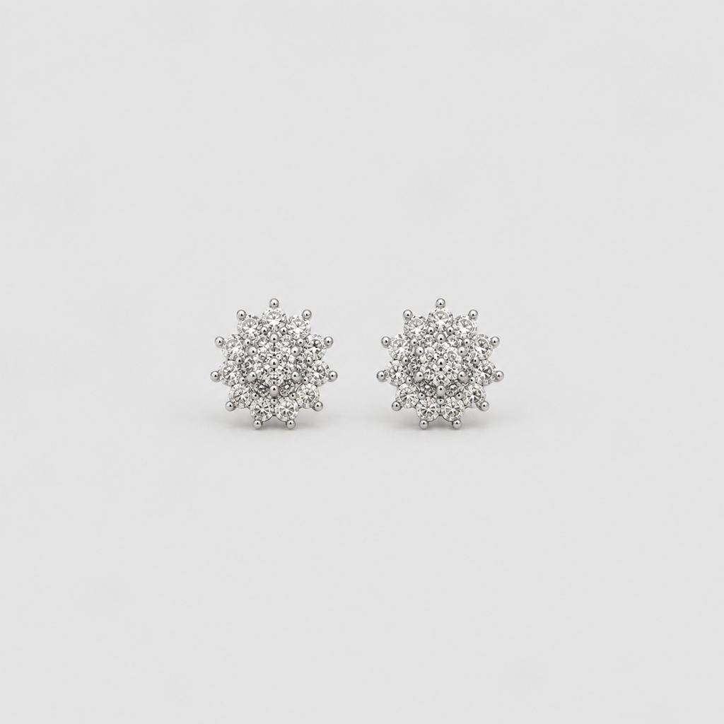 Lab-Grown Diamond Round Cut 0.30 Ct. Cluster Earrings (EF-VS)