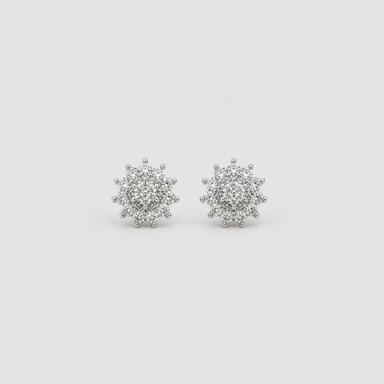 Lab-Grown Diamond Round Cut 0.30 Ct. Cluster Earrings (EF-VS)