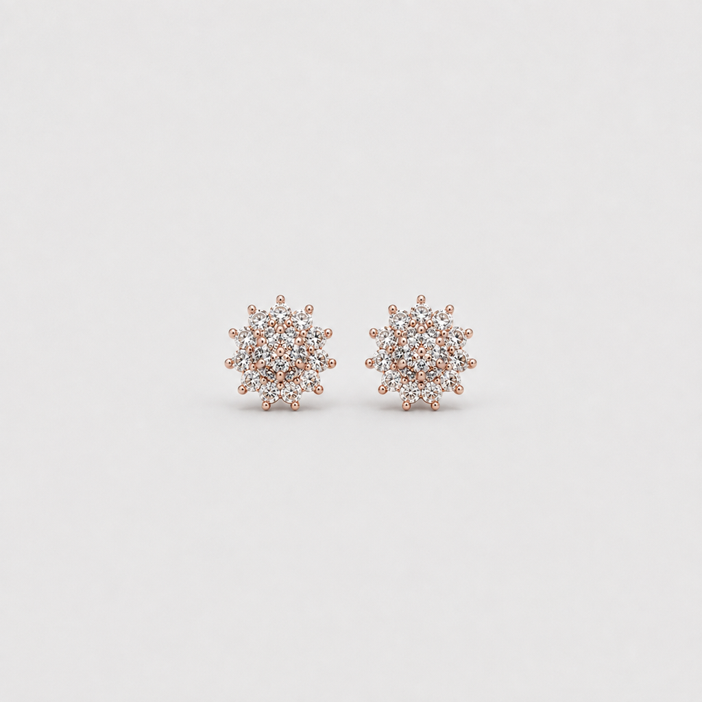 Lab-Grown Diamond Round Cut 0.30 Ct. Cluster Earrings (EF-VS)